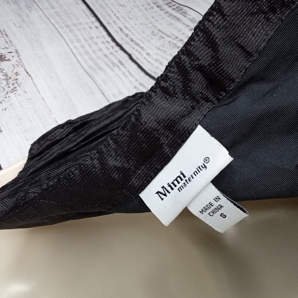 Mimi Maternity Silk Blend Dress With Spaghetti Straps Black. Lined. Sz Small - Picture 7 of 9